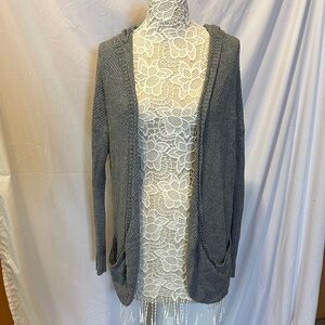 American Eagle Gray Women's Hooded Cardigan